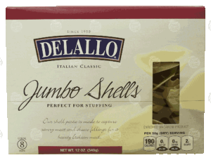 Delallo jumbo shells for stuffing dry pasta 12 ounce
