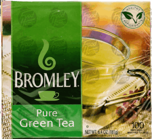 Bromley pure green tea, 100-individually wrapped tea bags 6.4 ounce
