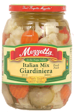 Mezzetta italian mix giardiniera, fresh pack 32 fluid ounce
