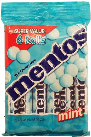 Mentos chewy mints, 6-rolls 7.92 ounce