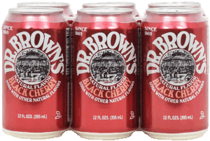 Dr. Brown's natural flavor black cherry soda, 12-fl. oz. 6 pack