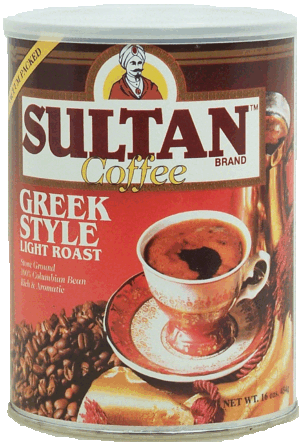 Sultan greek style light roast coffee, ground 14 ounce