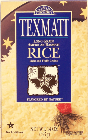 Rice Select Texmati long grain american basmati rice, light and fluffy grains 14 ounce