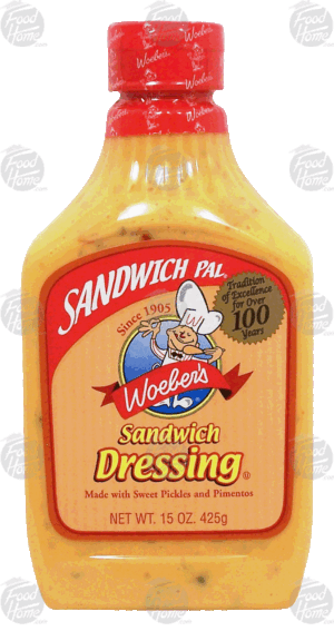 Woeber's sandwich dressing made with sweet pickles and pimentos 15 ounce
