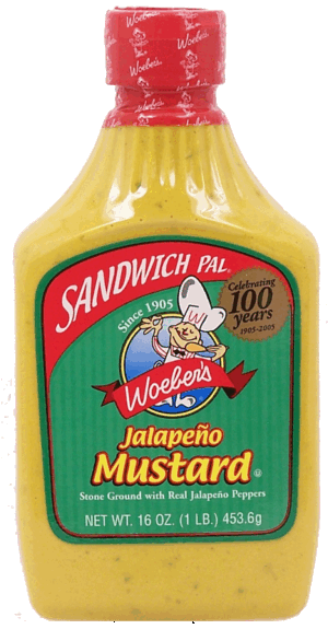 Woeber's Sandwich Pal jalapeno mustard 16 ounce