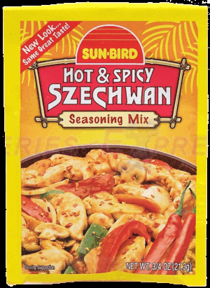 Sunbird hot and spicy szechwan authentic oriental seasoning dry mix 0.75 ounce