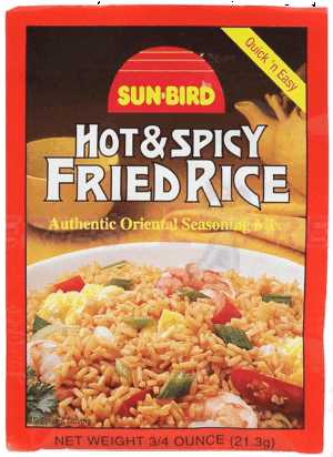 Sunbird fried rice hot spicy authentic oriental seasoning dry mix 0.75 ounce
