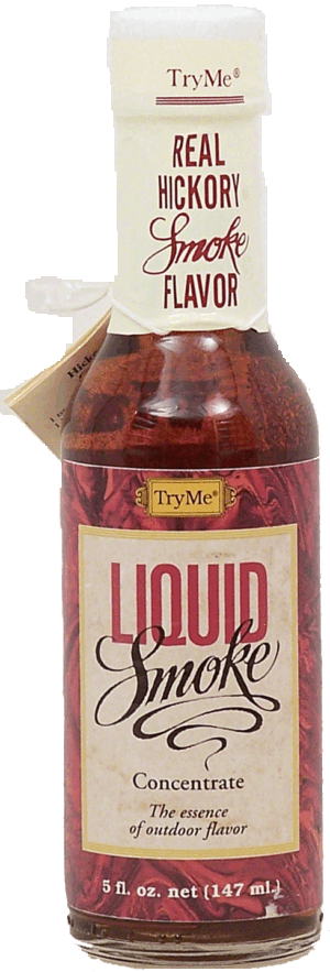 Try Me Liquid Smoke essence of outdoor flavor, concentrate 5 fluid ounce