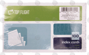 Top Flight ruled index cards, 3 x 5 in 100 count
