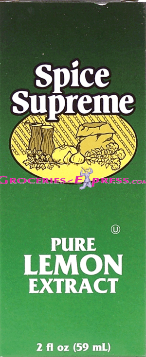 Spice Supreme extract, lemon pure 2 fluid ounce