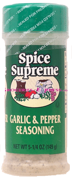 Spice Supreme garlic & pepper seasoning 5.25 ounce