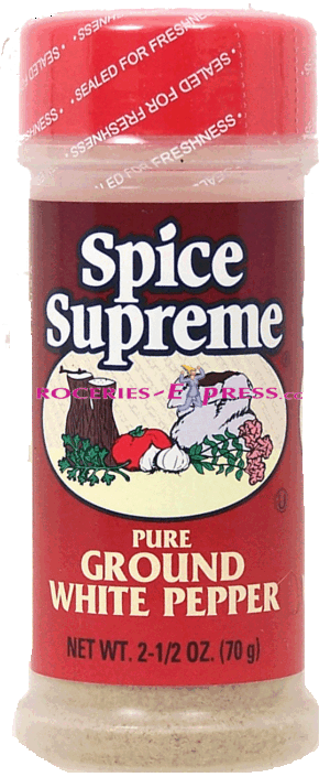 Spice Supreme pepper, pure ground white 2.5 ounce