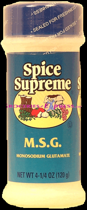 Spice Supreme msg (monosodium glutamate) 4.25 ounce
