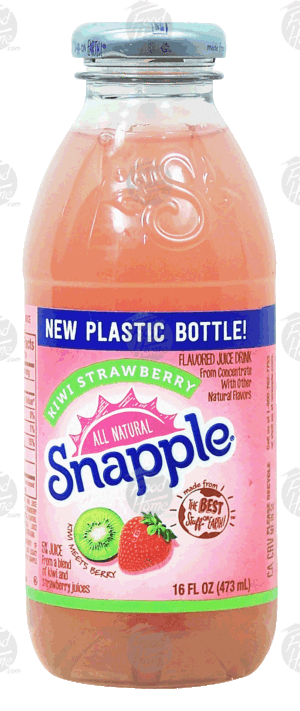 Snapple kiwi strawberry flavored juice drink, 5% juice 16 fluid ounce