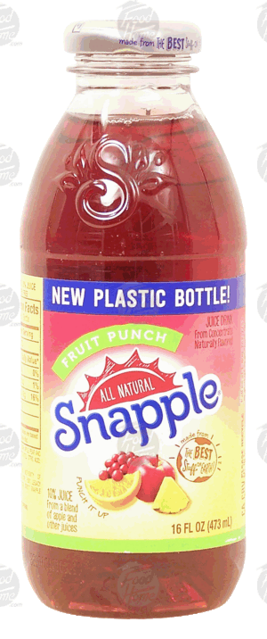 Snapple fruit punch, 10% juice 16 fluid ounce