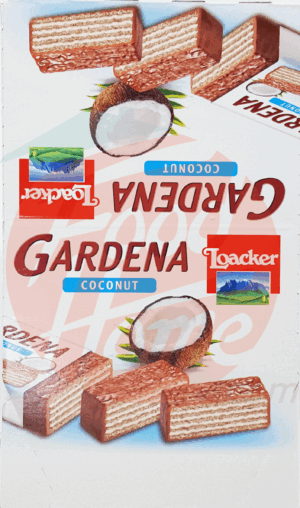 Loacker Gardena milk chocolate coated wafers with coconut cream filling, 38-gram bars 25 pack