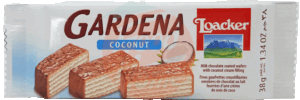 Loacker Gardena milk chocolate coated wafers with coconut cream filling 38 gram