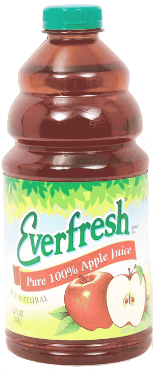 Everfresh pure 100% apple juice 64 fluid ounce