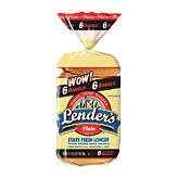 Lender's Refrigerated Bagel Shop Bagels Lender's Refrigerated Bagel Shop Bagels Plain 6 Ct 17.1 ounce