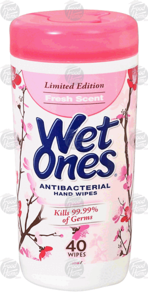 Wet Ones Limited Edition antibacterial hand wipes, hypoallergenic, fresh scent 40 count