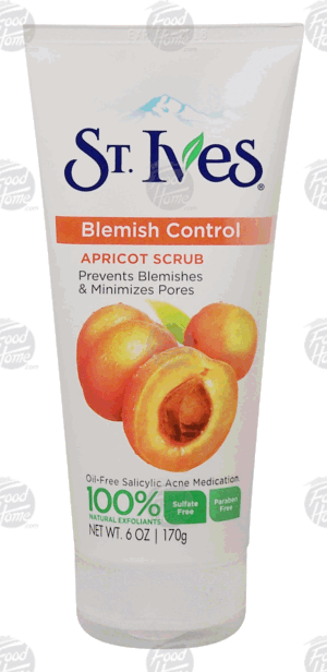 St. Ives Blemish Control apricot scrub, oil-free salicylic acne medication 6 ounce