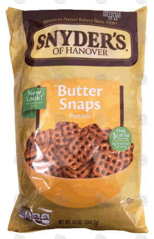 Snyder's Of Hanover butter snaps, pretzels 12 ounce