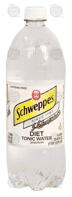 Schweppes diet tonic water, contains quinine 1