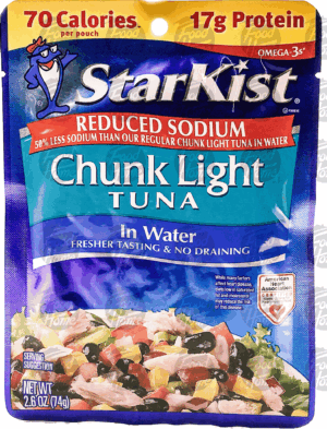 Starkist chunk light tuna in water, low sodium 2.6 ounce