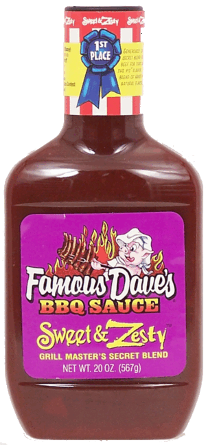 Famous Dave's sweet & zesty bbq sauce 20 ounce
