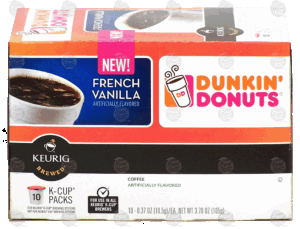 Keurig Dunkin' Donuts french vanilla coffee, 10 k-cups 3.7 ounce