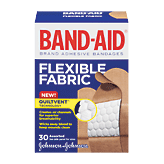 Band-Aid flexible fabric sterile bandages, 3 sizes 30 count