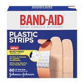 Johnson & Johnson Band-Aid plastic strips; plastic bandages, all one size 60 count