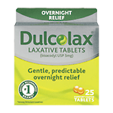 Dulcolax laxative overnight relief tablets 25 count