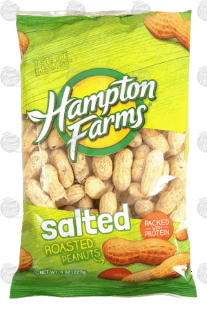 Hampton Farm salted & roasted peanuts in shell 8 ounce