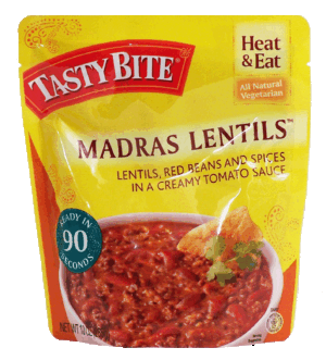 Tasty Bite Madras Lentils lentils, red beans and spice in a creamy tomato sauce, heat & eat 10 ounce
