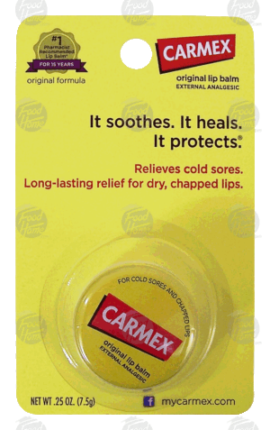 Carmex original lip balm, relief of cold sores and dry chapped lips 0.25 ounce