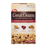 Post Great Grains cranberry almond crunch whole grain cereal 14 ounce