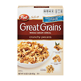 Post Great Grains crunchy pecans whole grain cereal 16 ounce