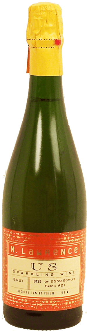M. Lawrence US brut, sparkling wine, 12% alc. by vol. 750 milliliter