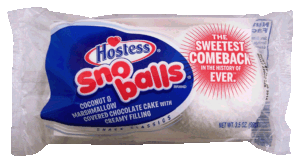 Hostess sno balls coconut & marshmallow covered chocolate cake with creamy filling, 2-pack 3.5 ounce