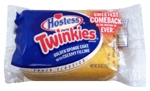Hostess Twinkies golden sponge cake with creamy filling, 2-pack 2.7 ounce