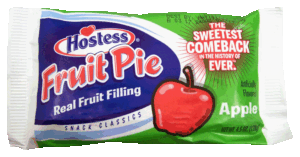 Hostess apple fruit pie, real fruit filling 4.5 ounce