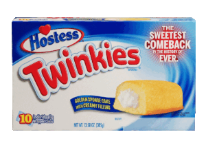 Hostess Twinkies golden sponge cake with creamy filling, 10 individually wrapped cakes 13.58 ounce
