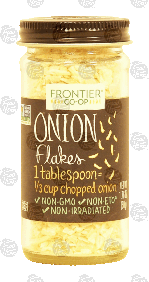 Frontier Co-op onion flakes, 1 tablespoon = 1/3 cup chopped onion 1.76 ounce