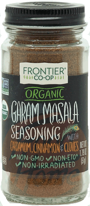 Frontier Brand Organic garam masala seasoning with cardamom, cinnamon & cloves 1.79 ounce