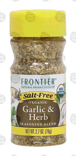Frontier Natural Products Co-op organic garlic & herb seasoning blend, salt-free 2.7 ounce