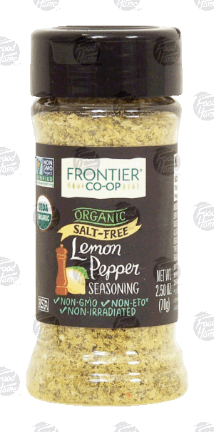 Frontier Co-op organic lemon pepper seasoning, salt-free 2.5 ounce