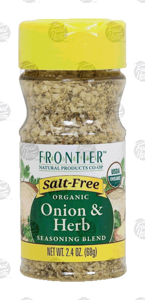 Frontier Natural Products Co-op organic onion & herb seasoning blend, salt-free 2.4 ounce