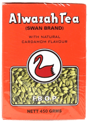 Alwazah (Swan Brand) Tea with natural cardamom flavour, actual upc is 791002 013094 450 gram