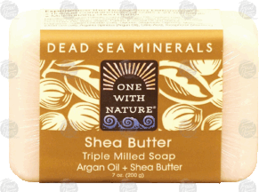One With Nature Dead Sea Minerals shea butter, triple milled soap, argan oil + shea butter 7 ounce